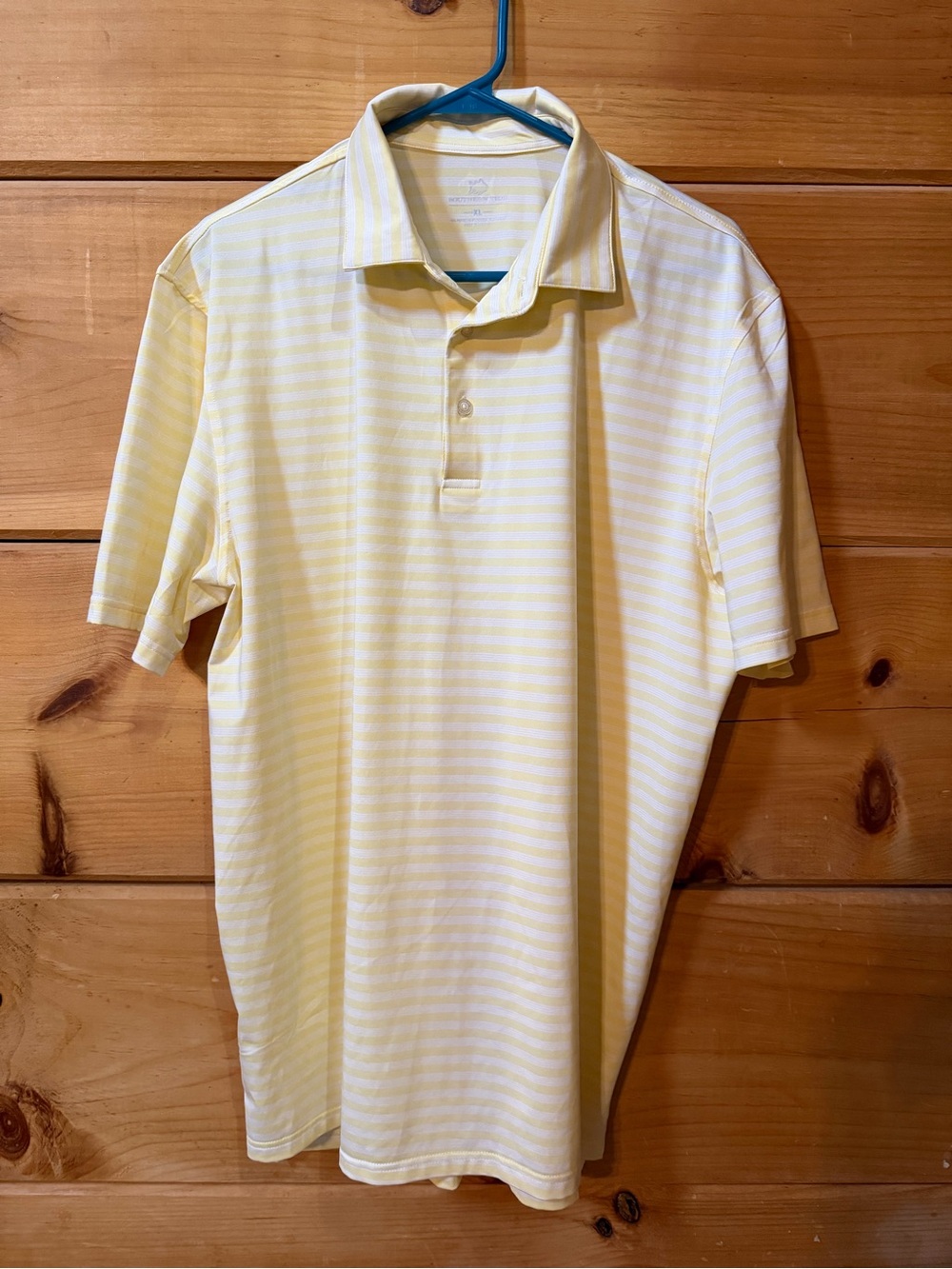 Southern Tide Men's Pale Yellow & White Striped Polo